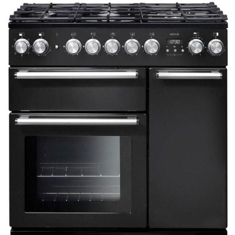 Rangemaster NEX90DFFCB/C 125650 NEXUS 90 Dual Fuel CHARCOAL BLACK CHROME