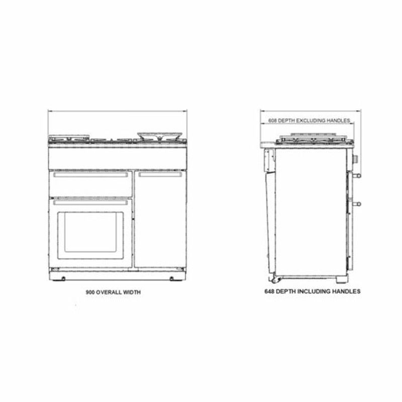 Rangemaster NEX90DFFCB/C 125650 NEXUS 90 Dual Fuel CHARCOAL BLACK CHROME