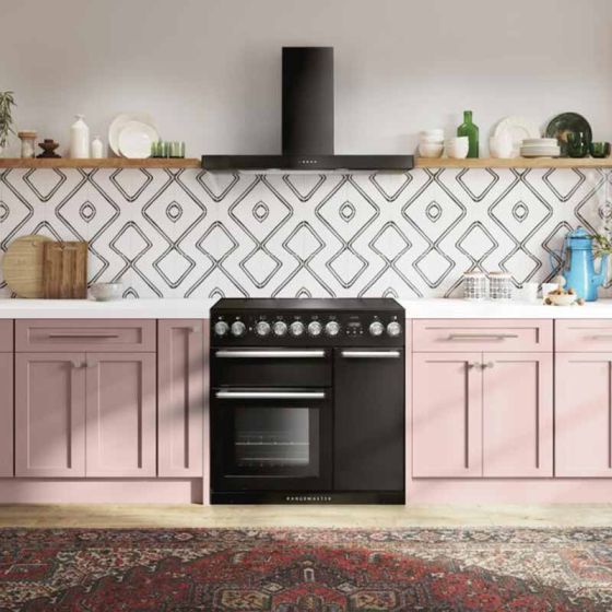 Rangemaster NEX90DFFCB/C 125650 NEXUS 90 Dual Fuel CHARCOAL BLACK CHROME