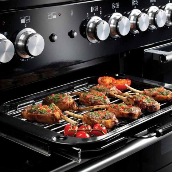 Rangemaster NEX90DFFCB/C 125650 NEXUS 90 Dual Fuel CHARCOAL BLACK CHROME