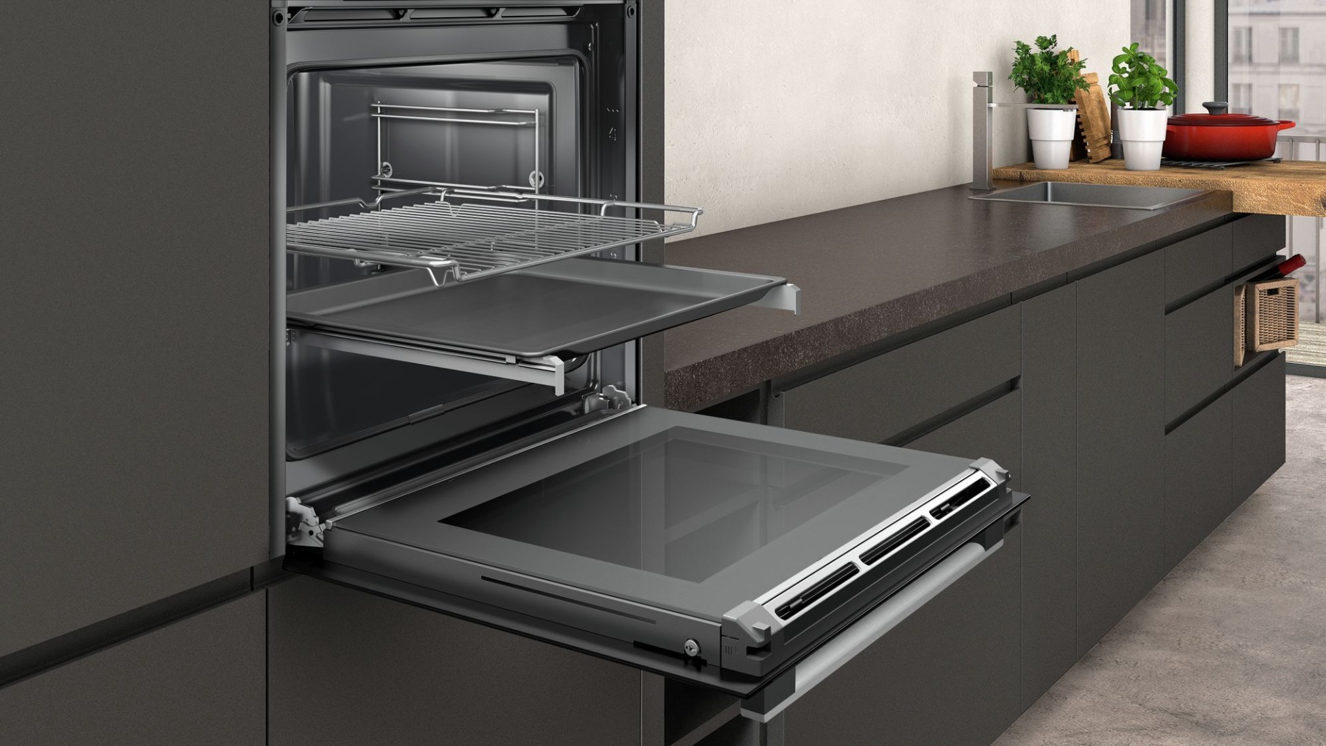 Neff B2ACH7HH0B Stainless Steel Pyro Clean, Single Oven