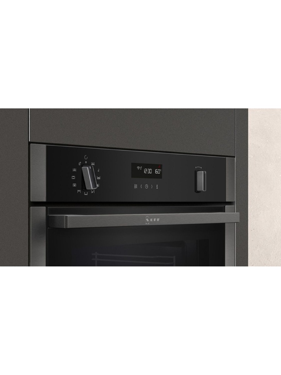 Neff B6ACH7HG0B CircoTherm, 8 functions, electronic, LCD display, 1 ClipRail, Fixed handle, Single Oven