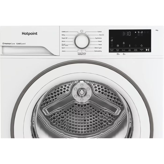 Hotpoint CHD94MWWUK 9KG - 60cm Heat Pump Tumble Dryer with PetHairCare