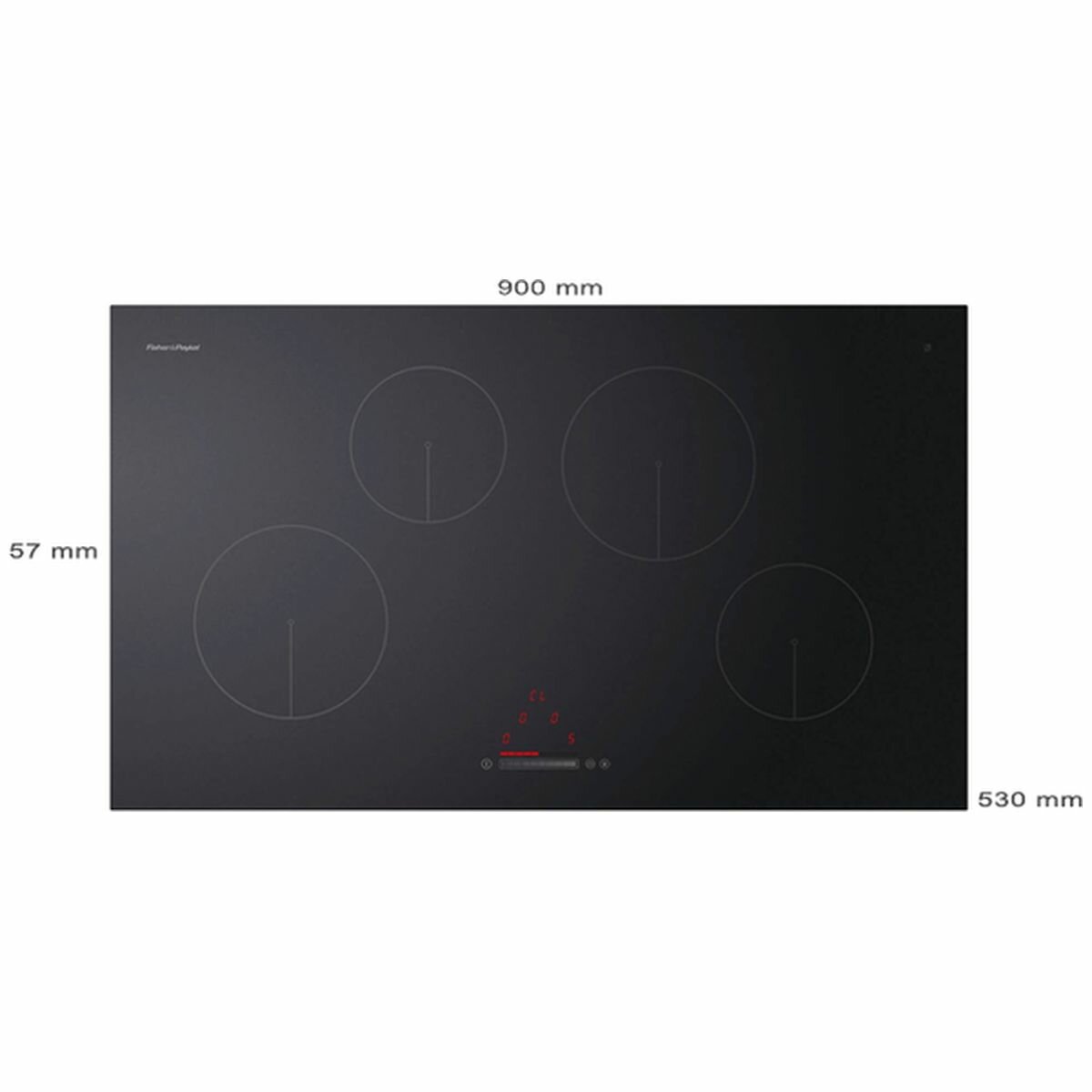 Fisher + Paykel CI904CTB1 This black glass Fisher + Paykel cooktop is an induction cooktop.
