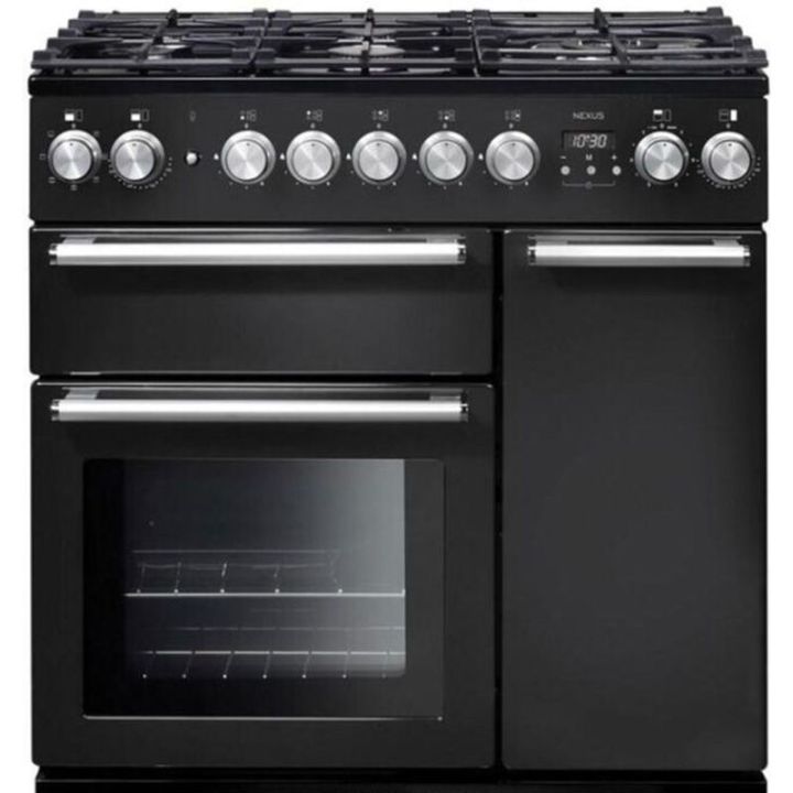 Rangemaster NEX90DFFCB/C 125650 NEXUS 90 Dual Fuel CHARCOAL BLACK CHROME
