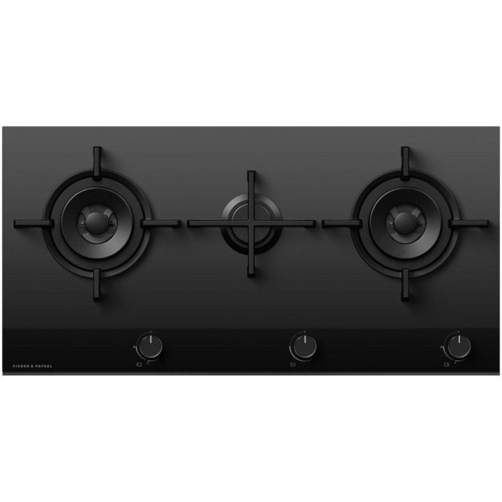 Fisher_Paykel CG903DNGGB4 900mm Wide 'Gas on Glass' 3 Burner Linear Layout Minimal Style
