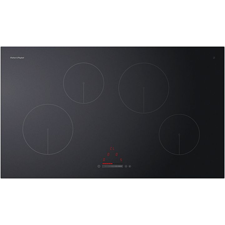 Fisher + Paykel CI904CTB1 This black glass Fisher + Paykel cooktop is an induction cooktop.