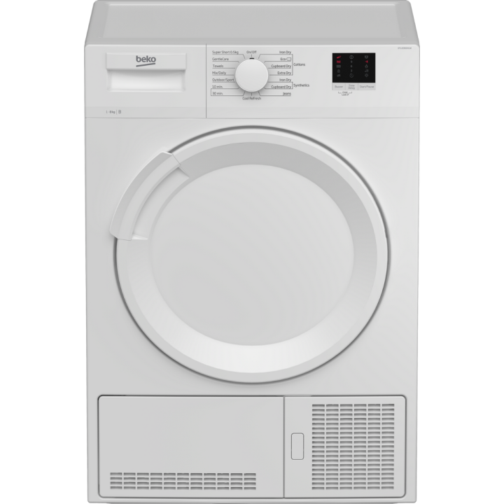 Beko DTLCE80041W Tumble Dryer, Condenser, 8kg