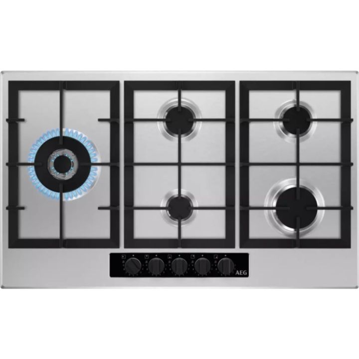 Aeg HGB95522YM 90cm Slim Gas Hob, StepPower controls