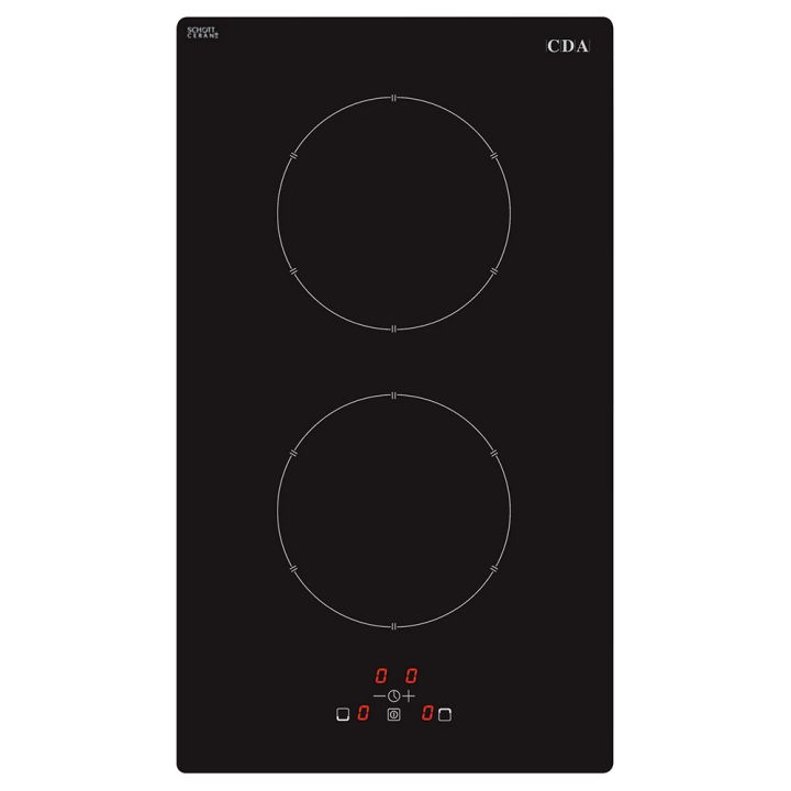 CDA HN3621FR 2 zone induction domino hob, Front touch control, 9 power levels