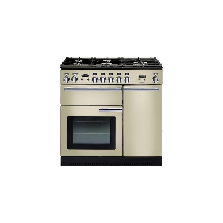 Rangemaster PROP90NGFCR/C 91920 Professional Plus 90 Gas Range in Cream/Chrome