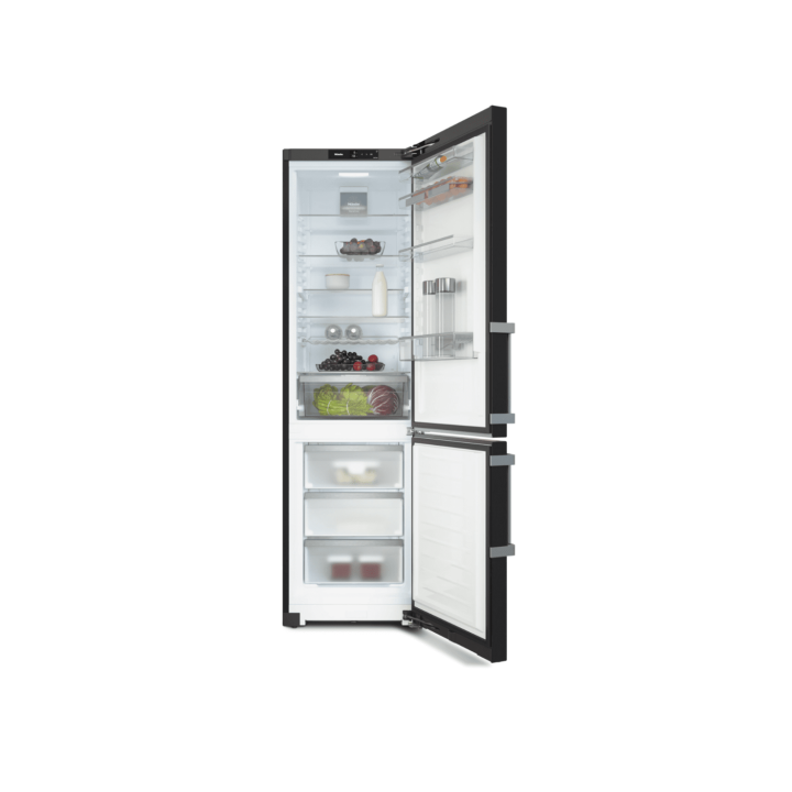 Miele KFN4795DD Black steel 201 x 60cm, WiFi enabled Freestanding Fridge Freezer