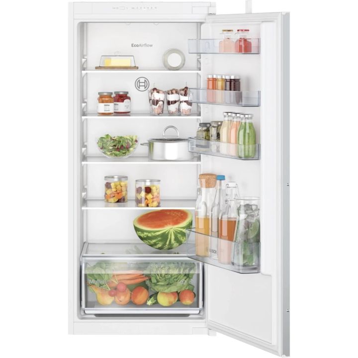 Bosch KIR41NSE0G 122x54 built in fridge, LED light, MultiBox, 5 glass shelves