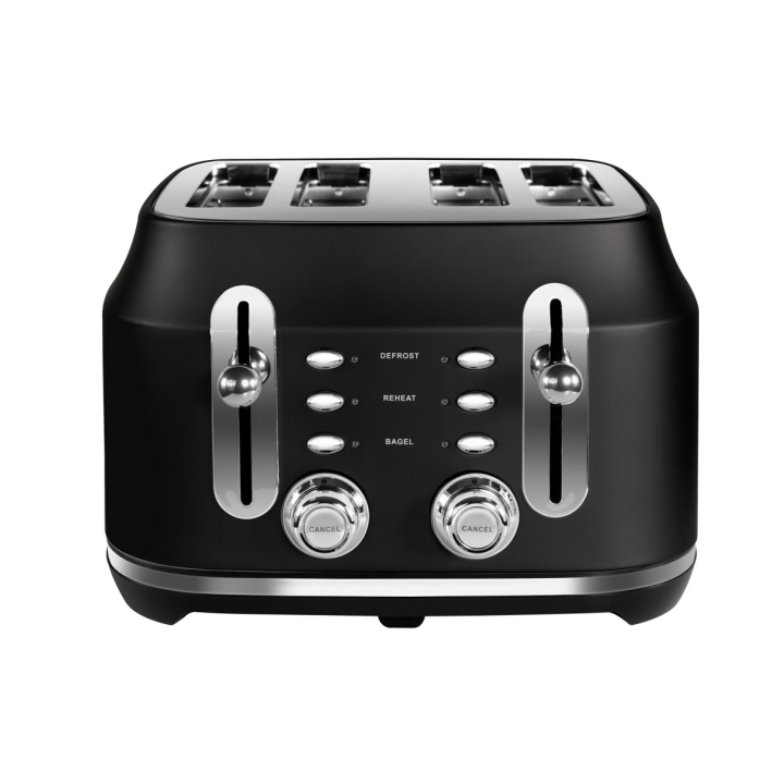 Rangemaster RMCL4S201BK Black 4 Slice Toaster