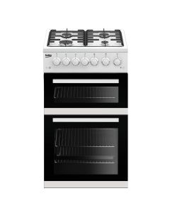 Beko EDVG505W  50 cm Freestanding Double Oven Gas Cooker - White