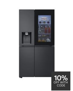 Lg GSXE91EVAD 91.3cm Frost Free American Fridge Freezer - Essence Black Steel