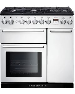 Rangemaster NEX90DFFWH/C 106140 Nexus Range Cooker- 90cm Duel Fuel in White