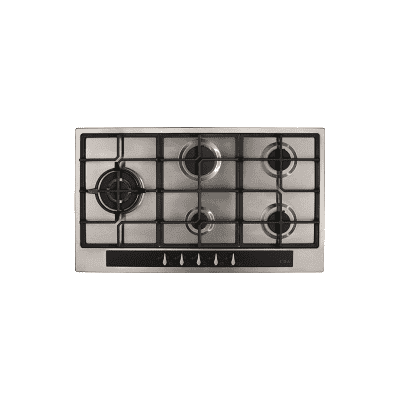 CDA HG9351SS Five burner gas hob, Cast iron pan supports , Wok burner 