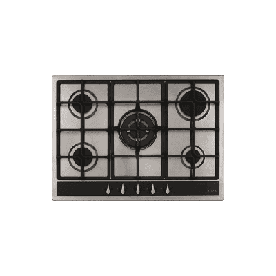 CDA HG7351SS Five burner gas hob, Cast iron pan supports , Wok burner 