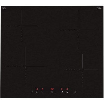 CDA HN6412FR 60cm Black 4 Zone Touch Control Induction Hob