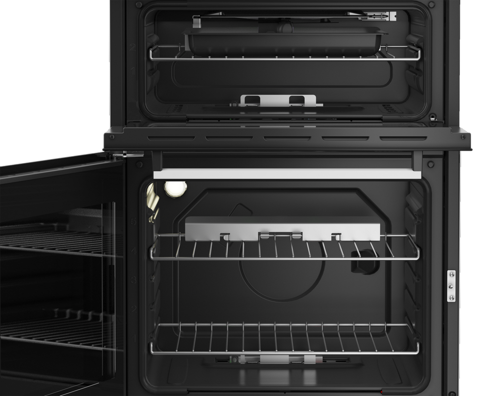 Beko EDG634W 60cm Double Oven Gas Cooker with Gas Hob - White