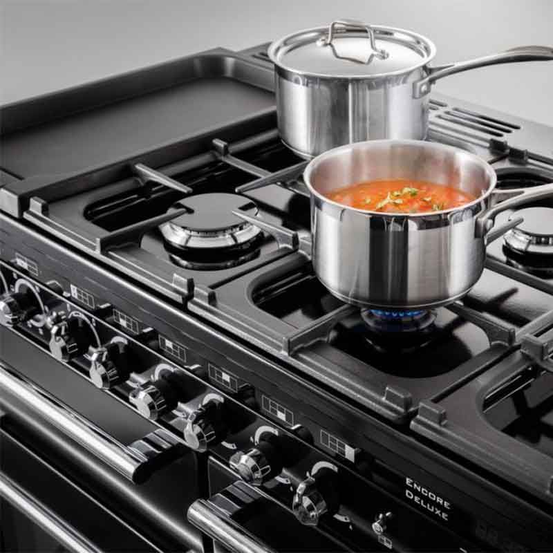Rangemaster EDL110DFFCB/C 127660 ENCORE DL 110 Dual Fuel CHARCOAL BLACK/CHROME