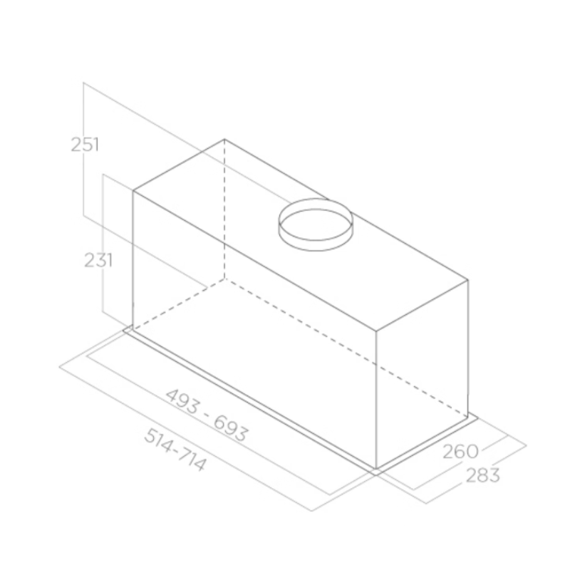Elica FOLD-S-SS-80 Fold S Stainless Steel 80 LED