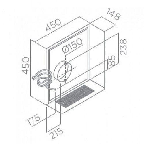Elica GME-22 GEM 22 remote motor for external installation