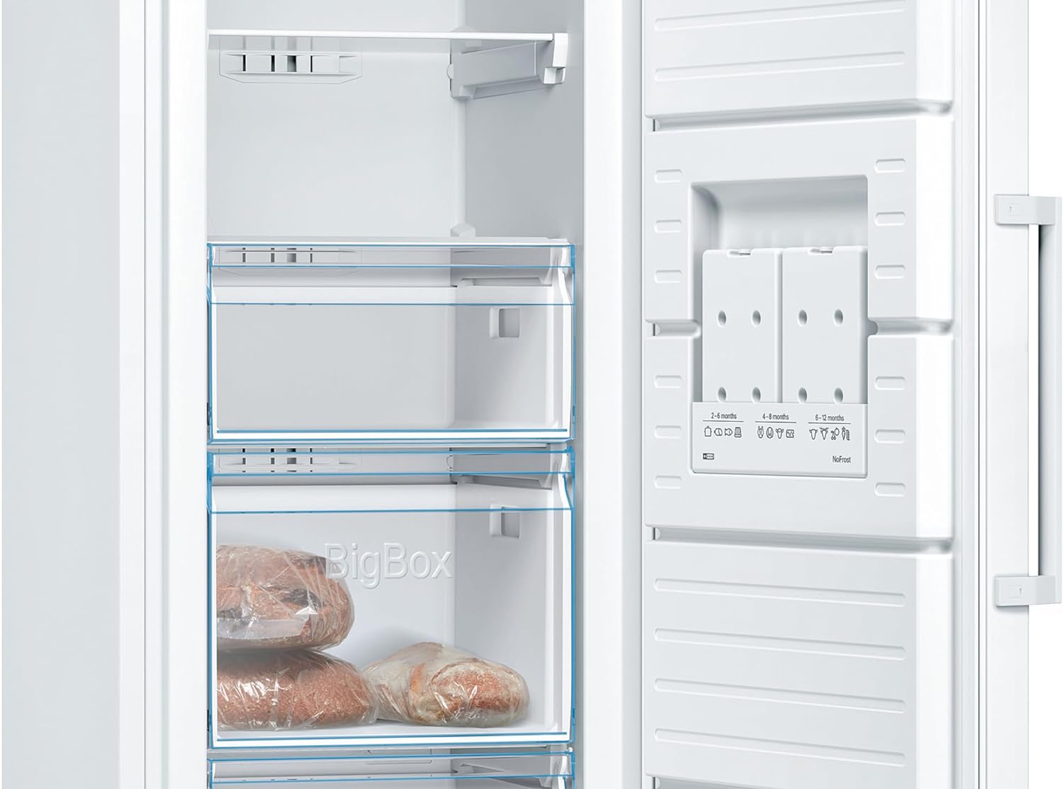 Bosch GSN36VWEPG White 186Cm Freestanding Freezer - NoFrost