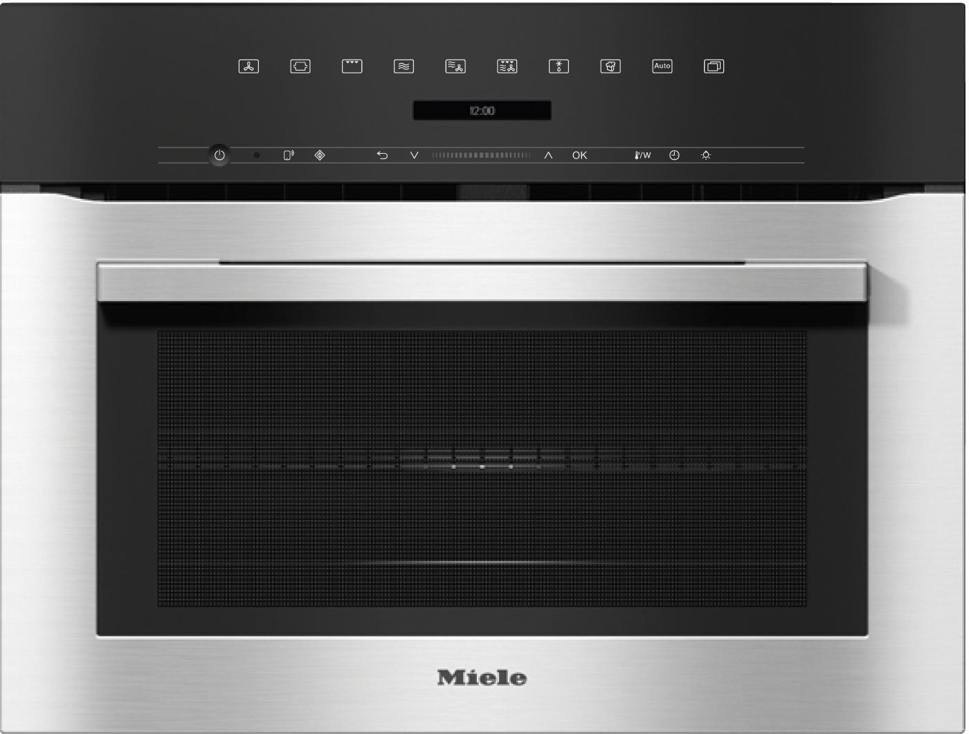 Miele H7140BM Clean Steel Compact Microwave Cobination Oven