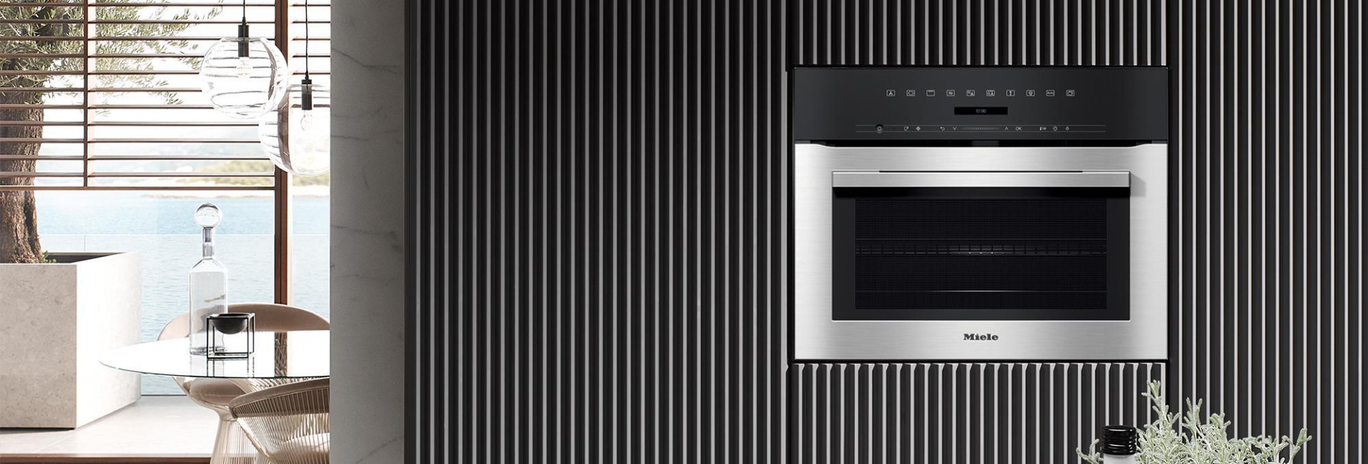 Miele H7140BM Clean Steel Compact Microwave Cobination Oven