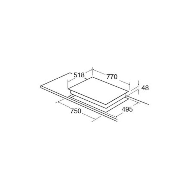Cda HC7621FR 5 Zone Cermaic Hob