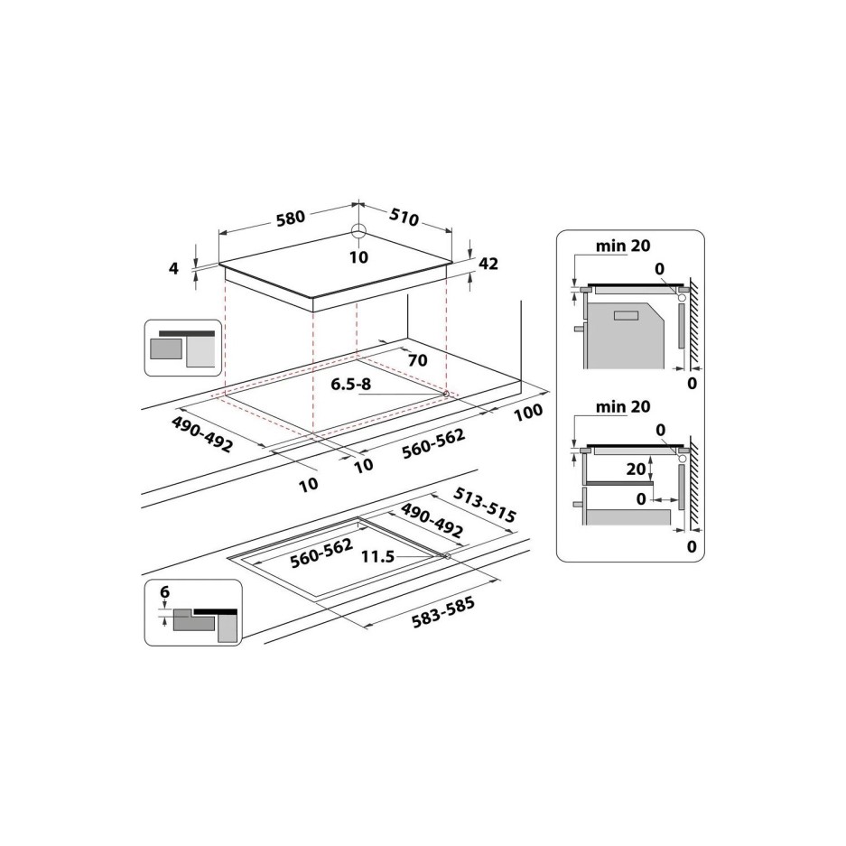 Hotpoint HR612CH Black 60Cm Ceramic Hob