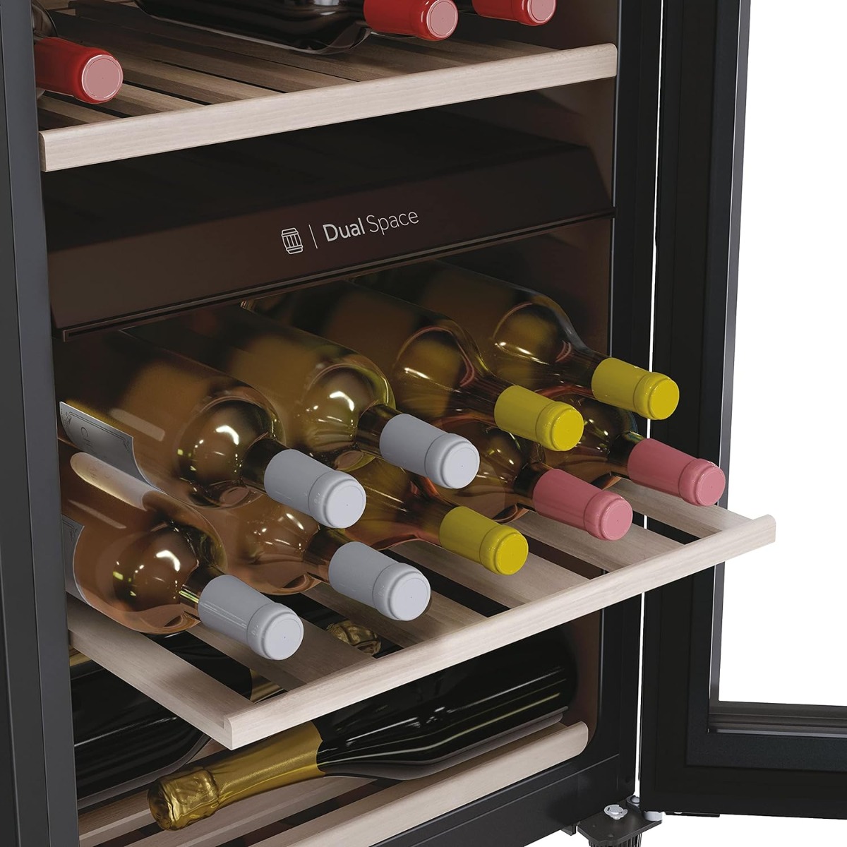 Haier HWS42GDAU1 Wine cooler Wine Bank 50 Series 7 Freestanding, 2 areas, 42 bottles, Light LED,