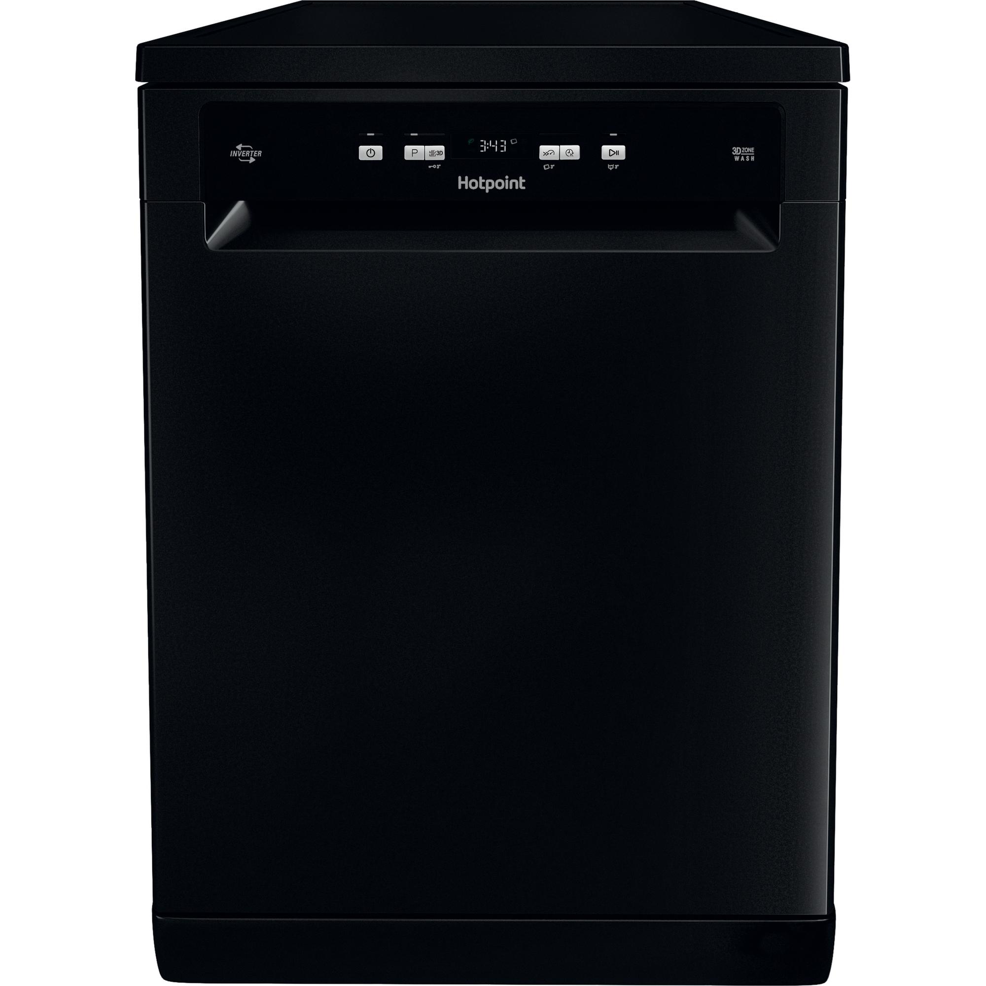 Hotpoint HFC3C26WCBUK Black 60Cm Freestanding Dishwasher