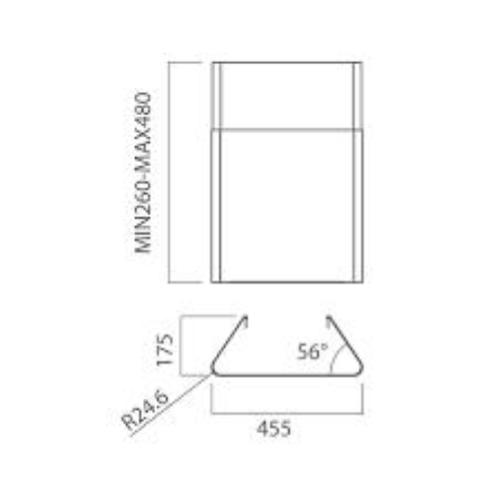 Elica KIT0010700 Short Chimney Kit (260mm - 480mm)