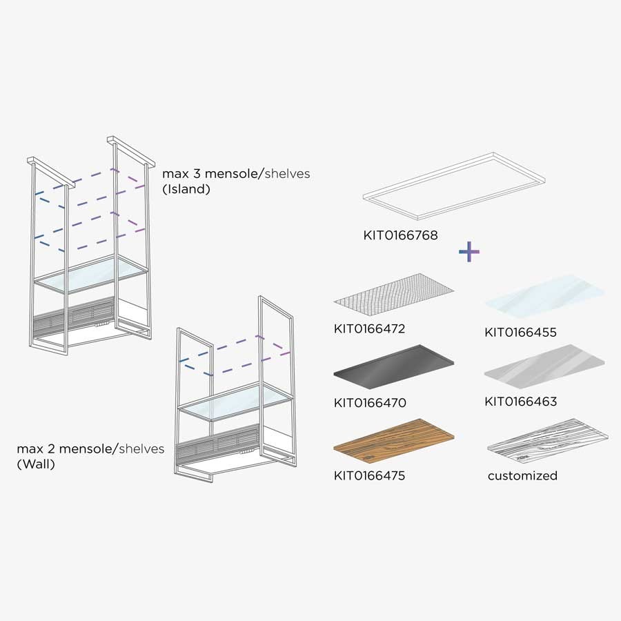 Elica KIT0166475 Open Suite shelf wood
