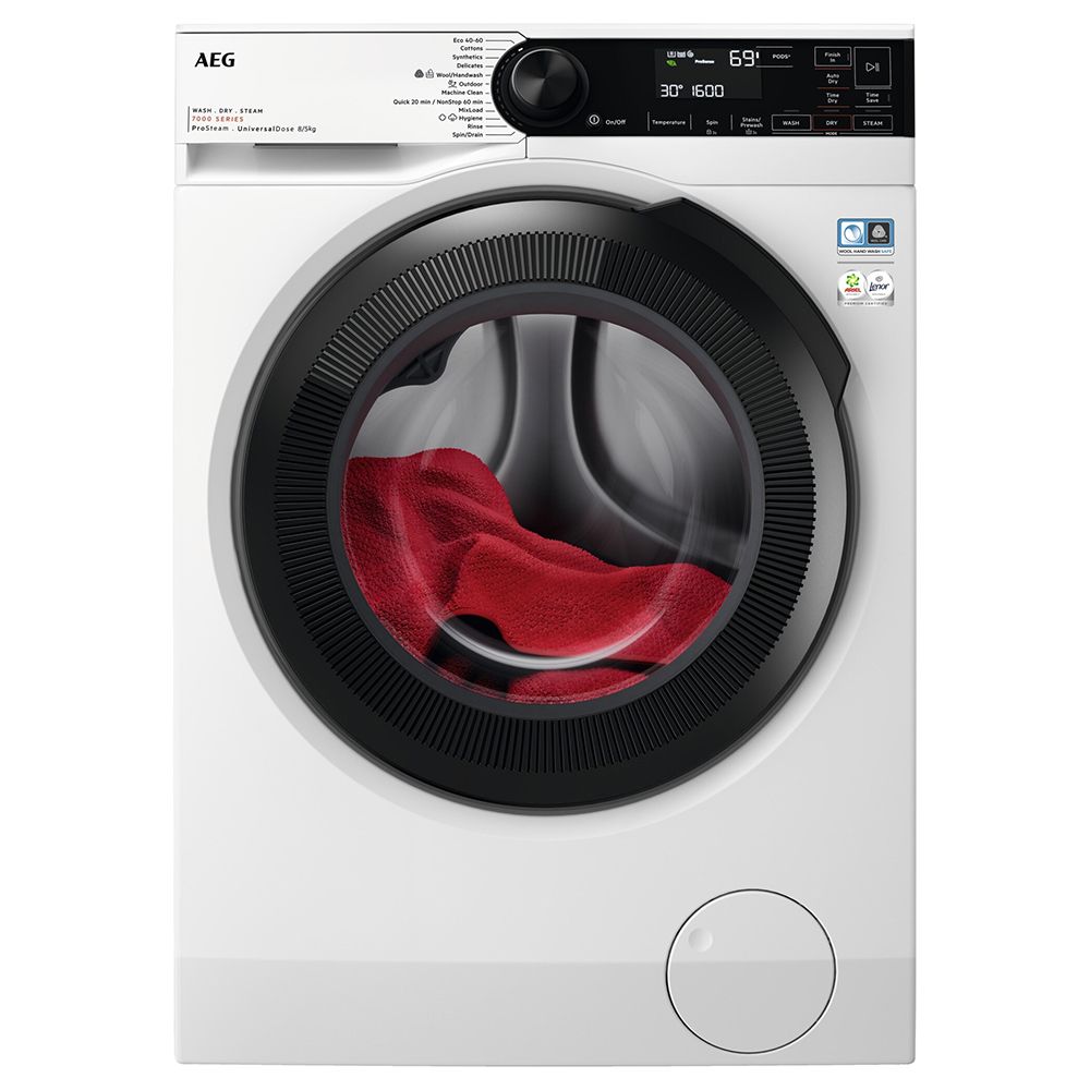 Aeg LWR7485M4U Freestanding Washer dryer. 7000 Series 8kg