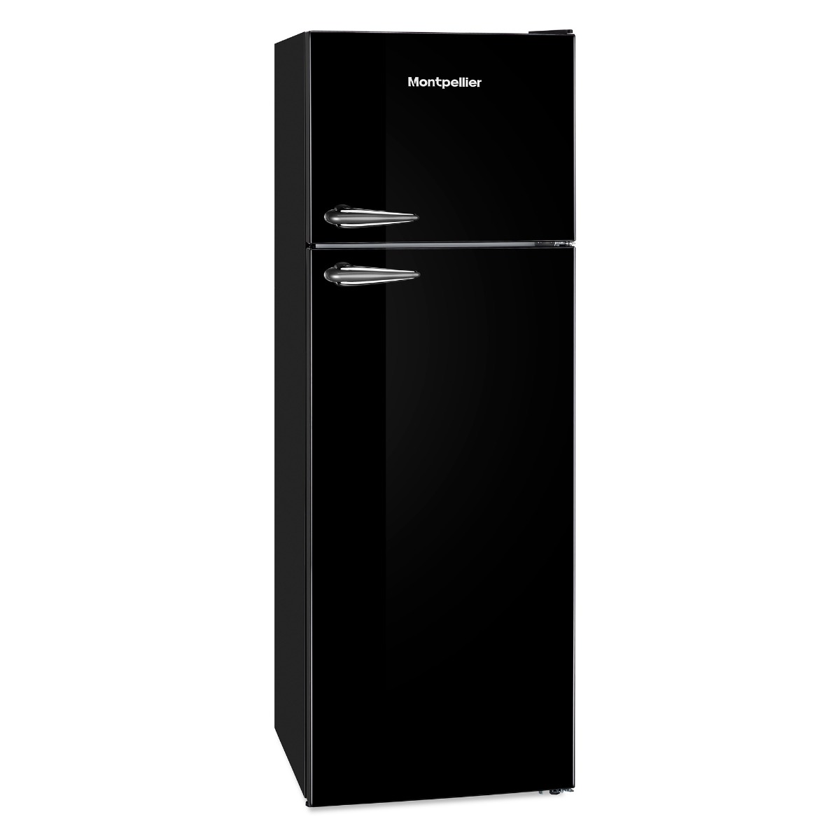 Montpellier MAB346EK 60cm Retro Top Mount Freestanding Fridge Freezer Black
