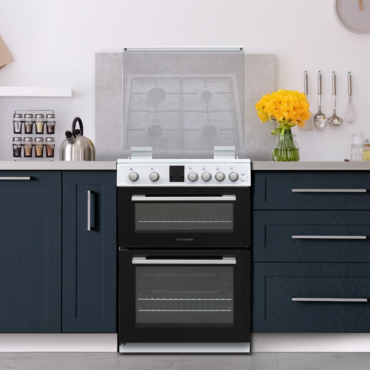 Montpellier MDOG60LW Freestanding 60cm Gas Double Oven With lid