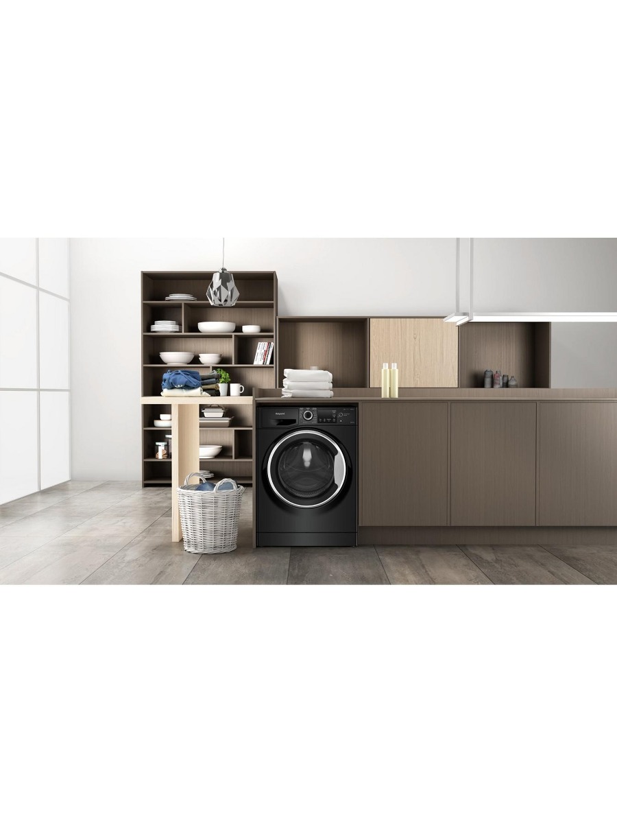 Hotpoint NDB9635BSUK Black Freestanding Washer Dryer