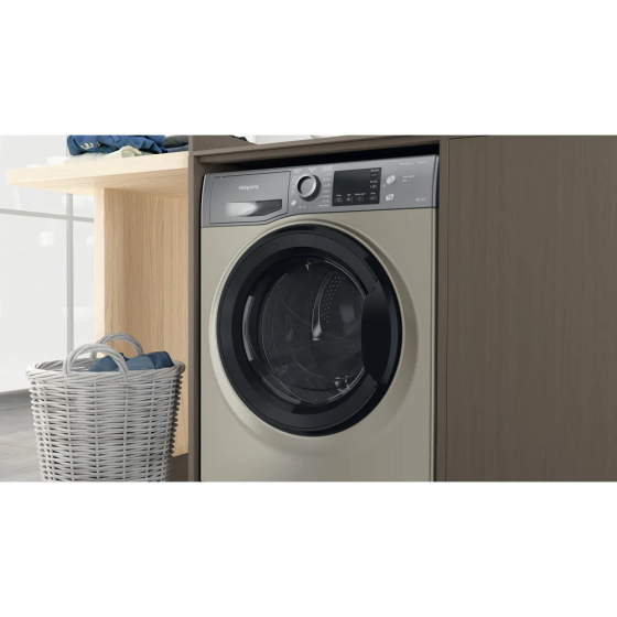 Hotpoint NDB9635GKUK Anti-Stain NDB 9635 GK UK 9+6KG Freestanding Washer Dryer with 1400 rpm - Graphite
