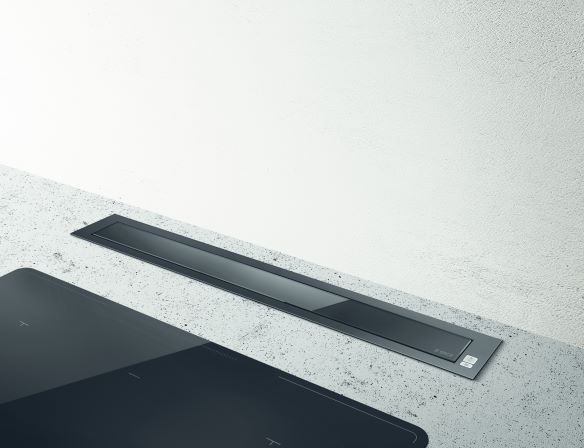 Elica PANDORA-BLK Black Downdraft Extractor 90Cm