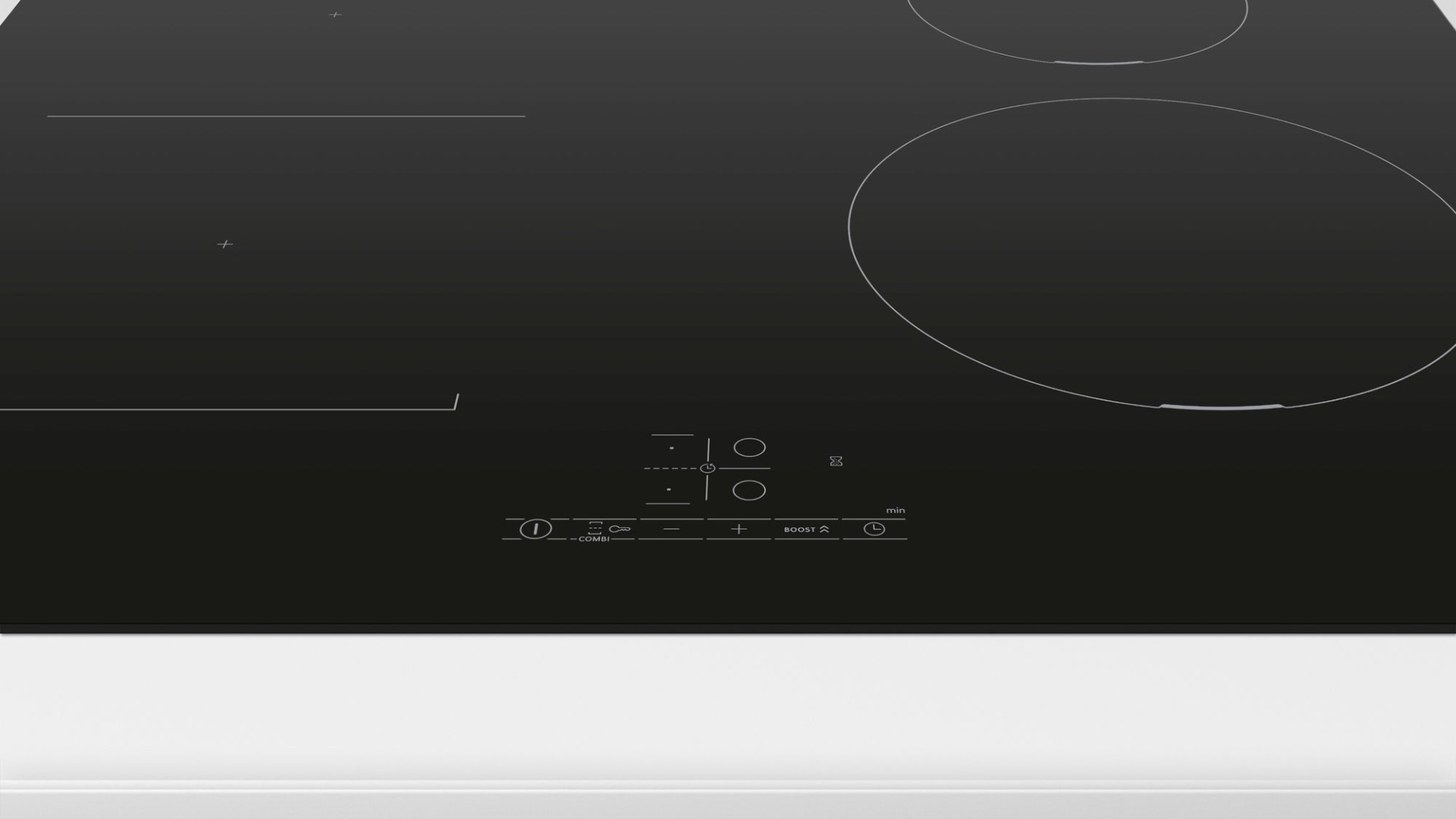 Bosch PWP611BB5E 60cm Induction Hob, Touch Control, 4 Zones, CombiZone, Frameless, 4.6kW