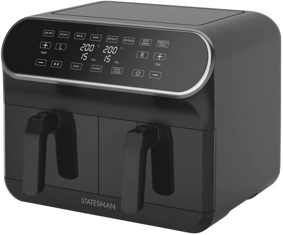 Statesman SKAF08017BK Digital Dual Zone Air Fryer - Black